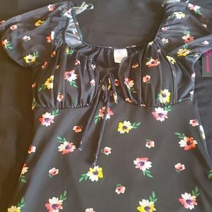 No Boundaries Floral Babydoll Dress